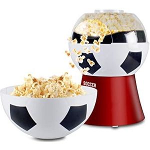 BEPER P101CUD051 Football Popcorn Machine, 270 ML, Popcorn in 3 Minutes, No Grease, Hot Air Circulation, Power 1200 W Red