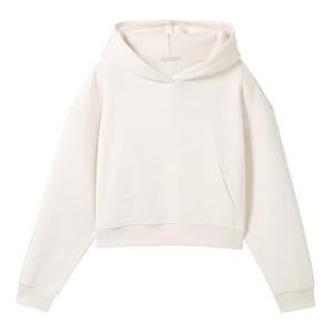 TOM TAILOR Cropped hoodie sweatshirt voor meisjes en kinderen, 10348 - Gardenia White, 140