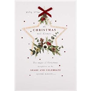 Kerstkaart voor elke ontvanger van Hallmark - reliëf fotografisch ontwerp