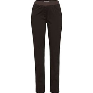 Raphaela by Brax Dames Pamina Rondom Slip 5-Pocket Broek, Donkerbruin, 40K