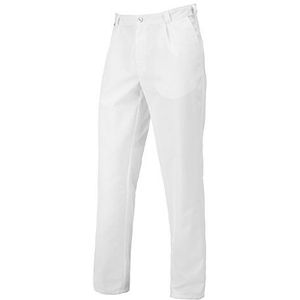 BP 1359-686-21-54s broek voor mannen, met plooien en zakken, 230,00 g/m² stofmix met stretch, wit, 54s