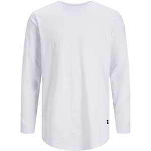 JACK & JONES Heren T-shirt Effen Ronde Hals T-Shirt, wit, XXL