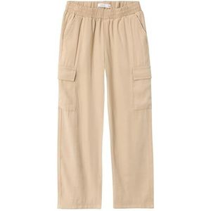 Bestseller A/S NKFBELLA ST TWI Cargo 8262-BU NOOS broek meisjes, safari, 152, Safari, 152 cm