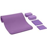 AmazonBasics 0,5 cm dikke yogamat 6 delige set, paars