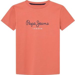 Pepe Jeans Nieuw Art Nn T-shirt voor jongens, Rood (licht terracotta bruin), 10 jaar