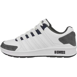 K-Swiss Vista Trainer Sneaker, voor heren, wit/wit/antracietblauw/blauw, maat 47 EU, White Charcoal Orionblue, 47 EU