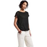 Street One - 2-in-1 Mesh Shirt - Zwart - Dames T-shirt
