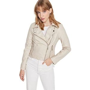 Trendyol Dames reverskraag effen normale winterjas jas, beige, S, Beige, S