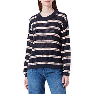 TOM TAILOR Denim Dames Gebreide trui 1033046, 30348 - Navy Horizontal Stripe, XS