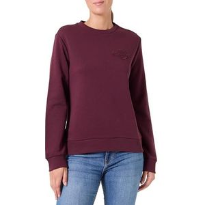 GANT REG Tonal Shield C-Neck Sweat, Plum Wine, XS