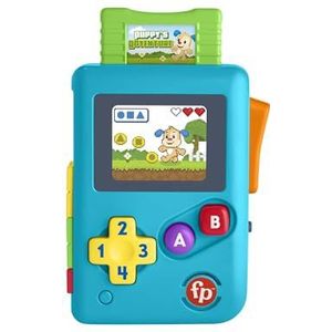 Fisher-Price Leerplezier Speeltje voor baby en peuter Kleine Gamer doen-alsof-videospel met licht en muziek voor 6 maanden en ouder, meerdere talen, HXC32