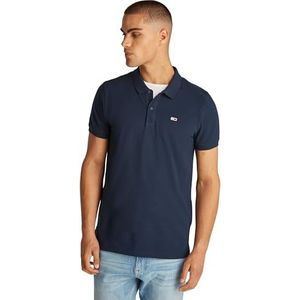 Tommy Jeans Slim Fit poloshirt met korte mouwen voor heren, Blauw (Donker Nacht Marine), 6XL grote maten tall