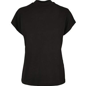 Urban Classics Dames T-Shirt Dames Oversized Cut On Sleeve Viscose Tee, Bovendeel voor vrouwen in oversized look in zwart of wit, maten XS - 5XL, zwart, L