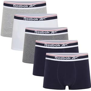 REEBOK Heren RBK Sport Trunks JAY 5PK - 5pk Navys/Dk Grijs Marl/Wit/Grijs Marl, Meerkleurig, M-L