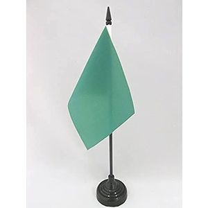 Race officier groen Tafelvlag 15x10 cm - Racing Desk Vlag 15 x 10 cm - Zwarte plastic stok en voet - AZ FLAG