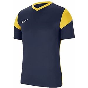 Nike Uniseks-Kind Short Sleeve Top Y Nk Df Prk Drb Iii Jsy Ss, Midnight Navy/Tour Yellow/Wit, CW3833-410, S