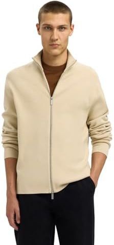 Selected Homme - SLHTELLER FN RELAXED ZIP CARDIGAN - Grijs - Heren Vest