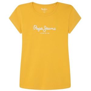 Pepe Jeans Hana Glitter S/S N, T-shirt, geel, 6 jaar, Geel (Honing Geel), 6 jaar