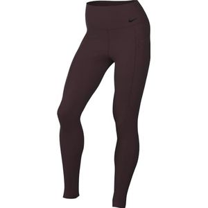 Nike Dames Full Length Tight W Nk Df Go Mr Tght, Burgundy Crush/Black, DQ5672-652, 2XL