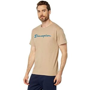 Champion Big & Tall Classic Tee C Script T-shirt voor heren, Country Walnut Script, XL