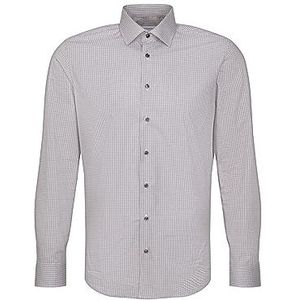 Seidensticker Herenoverhemd met lange mouwen, extra slim fit, grijs, 38