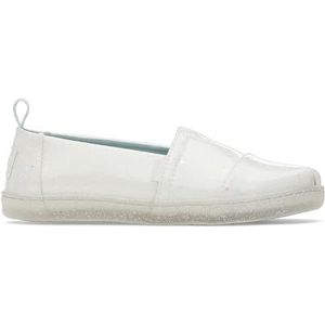 TOMS Klassieke Alpargata Loafer Flat, witte confetti gecoate glitter, 4.5 UK, Witte Confetti Gecoate Glitter, 37.5 EU