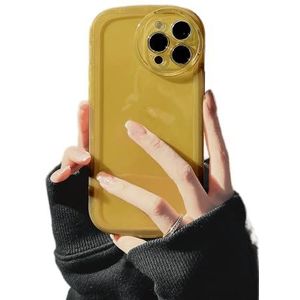 GUIDE COMB iPhone 11 Pro Max Case (6,5 inch 2019), anti-vallens [cameracover bescherming] zachte TPU stootvaste anti-vingerafdruk [iPhone hoes] voor vrouwen meisjes mannen, geel