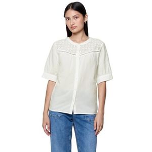 Street One - Studio - Blouse - Wit - Korte Mouwen - Borduursel