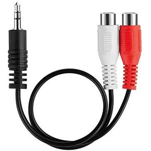 [Nieuw] HDSupply Audio Adapter 0,10m, 3,5mm stereo jack plug naar 2x RCA-aansluiting, AUX-adapter