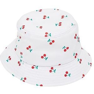 Name It Nkffillipa Bucket hoed voor meisjes en meisjes, Lichtwit/AOP: Cherry Print, 52/53