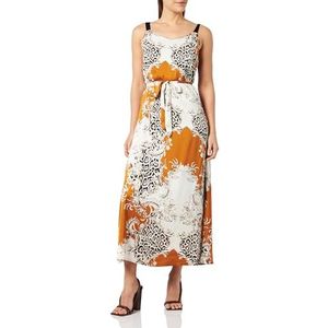 nascita dames maxi-jurk jurk, cognac, meerkleurig, S