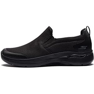 Skechers Go Walk Arch Fit Togpath heren Sneaker Sneaker, Black Textile Synthetic Black Trim , 44 EU
