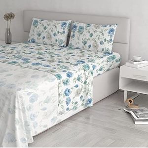 Italian Bed Linen Beddengoedset Athena van katoen, Grazia lichtblauw, tweepersoonsbed