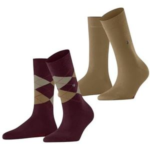 Burlington - Everyday Mix - Sokken - Rood Wine - 2 paar