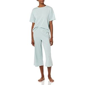 Amazon Essentials Dames gebreide jersey pyjamaset (verkrijgbaar in grote maten), stoffig blauw, 5XL Plus