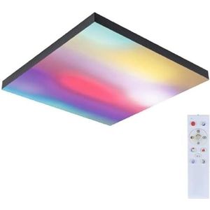 Paulmann 79908 LED Panel Velora Rainbow hoekig incl. 1x19 W dimbaar dynamicRGBW kleurregeling zwart metaal plafondlamp 3000 K