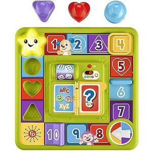 Fisher-Price Speelgoed voor lachen en leren, met onderdelen, activiteiten en geluiden, baby's + 9 maanden (Mattel HRB69)