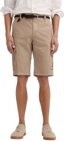 Bermuda - Cognac - Katoenmix - Opgestikte Zakken, Ritssluiting