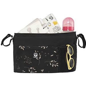 Buggy Organizer Deluxe Romantic Leaves Black