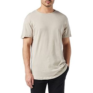 Urban Classics Heren T-shirt Shaped Long Tee effen kleur, lang gesneden mannenshirt, verkrijgbaar in vele verschillende kleuren, maten XS- 5XL, cloud, L
