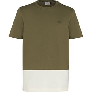 FILA Meisjes BREMERVÖRDE Tee (Blocked) T-shirt, Burnt Olive-Egret, 170/176