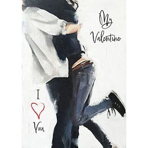 James Coates Valentijnskaart voor man vrouw vriendin vriend op Valentijnsdag - paar knuffelen