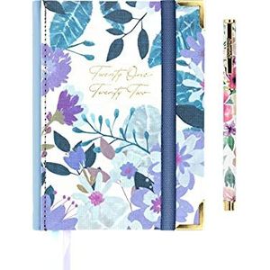 Takenote 410-0 Agendas - Anna - Academic Pocket Agenda 2021- 2022- Week Vista- 224 Pages- Size A6 - 13 x 17 cm- Binding Sitisse- Includes pen and stickers, purple