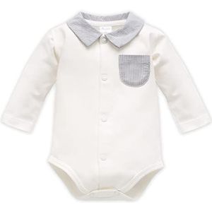 Pinokio Bodysuit buttoned Charlie, lange mouw, 95% katoen 5% elastaan, uniseks 50-68 (74), ecru charlie, 74 cm