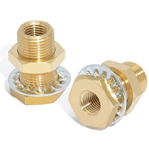 Boeray Messing Pijp Fitting 2 stks 1/4 ""NPT Vrouwelijke 15/16 ""Lengte Schot Koppeling Schot Tank Fitting Frame