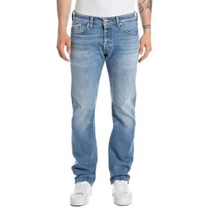 Replay Heren Regular fit Jeans Waitom Original Collection, 010, lichtblauw, 38W / 34L