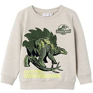 NAME IT Nmmjovan Jurassic Sweat Unb Vde sweatshirt voor jongens, Peyote Melange, 98 cm