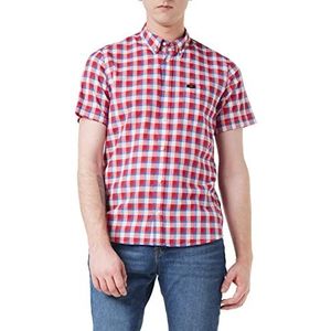 Lee Heren Button Down Ss Shirt, Real-rood, L