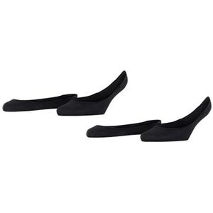 ESPRIT Basic enkelsokken voor dames, 2 stuks, katoen, zwart, wit, vele andere kleuren, onzichtbaar zonder motief, ademend, laag uitgesneden in multiverpakking, 2 paar, zwart (black 3000), 39-42 EU