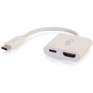 C2G USB-C naar HDMI en USB-C Oplaadadadapter - Wit